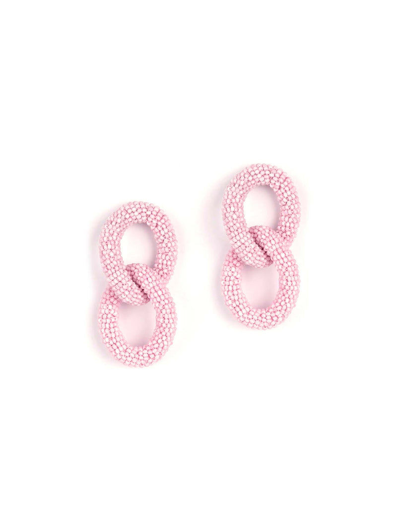 Deepa Gurnani LouLou Earrings Baby Pink