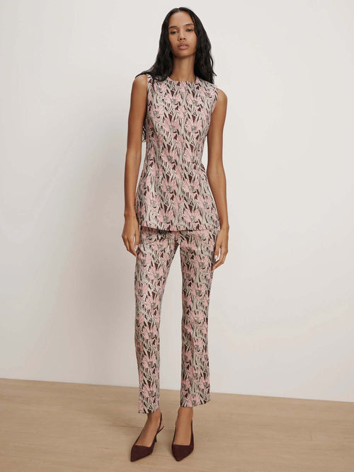 Veronica Beard Arte Kick Flare Floral Pant