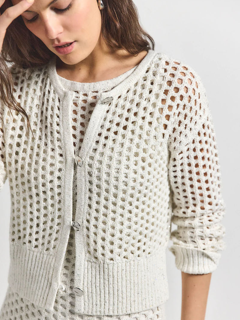 Derek Lam 10 Crosby Syvie Crochet Sequin Cardigan