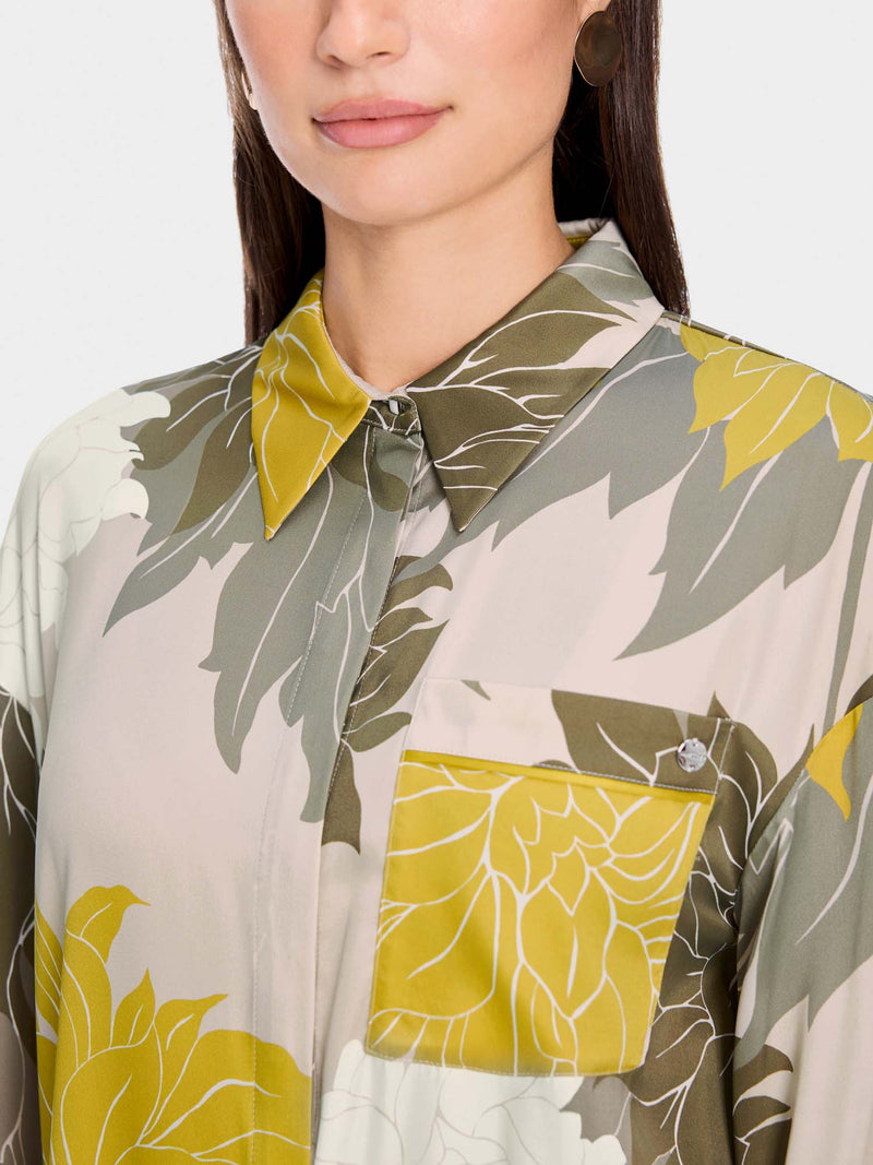 Marc Cain Blouse with Floral Pattern