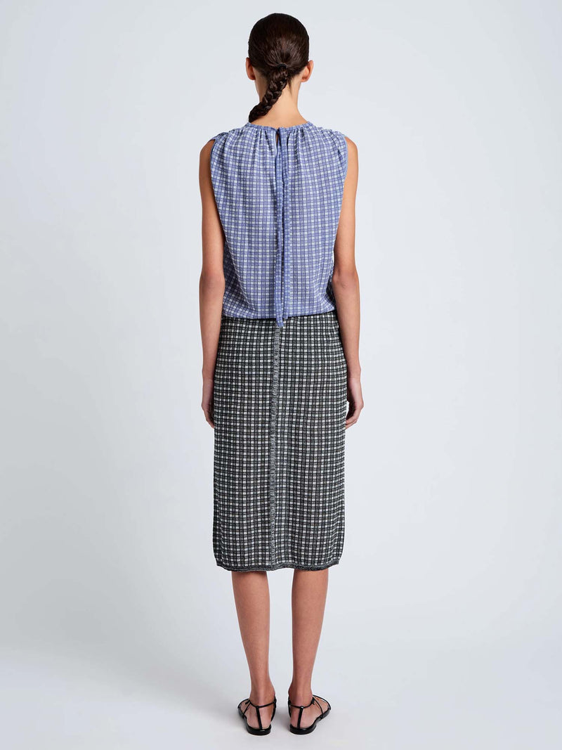 Proenza Schouler Bradley Plaid Knit Crewneck