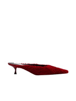Victoria Beckham 45mm Embroidered Kitten Mule