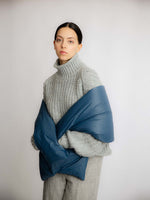 Abstract Gilet Padded Wide Stole