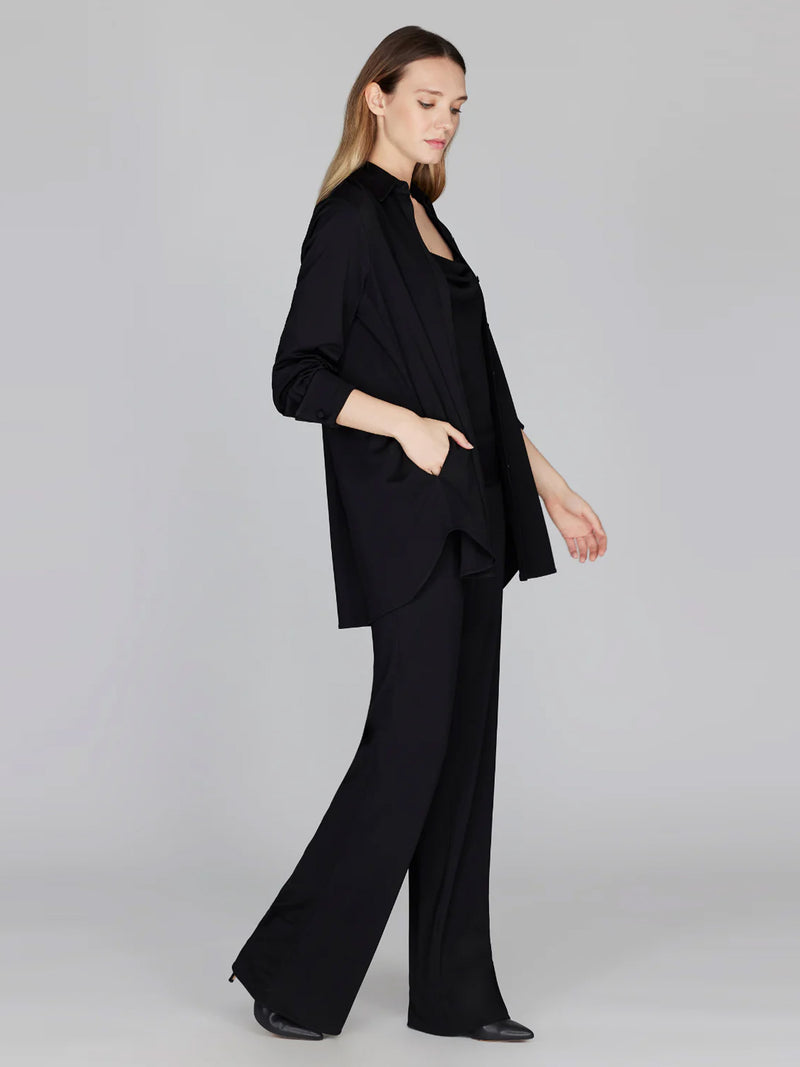Mi Jong Lee Matte Jersey Oversized Collared Shirt