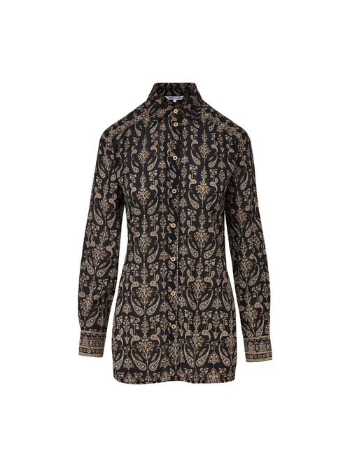 Veronica Beard Lloyd Paisley Button-Down Shirt