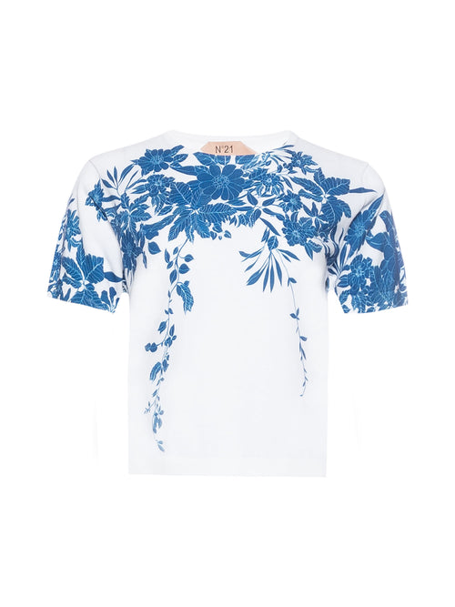 N&deg;21 Patterned Elbow Sleeve Top