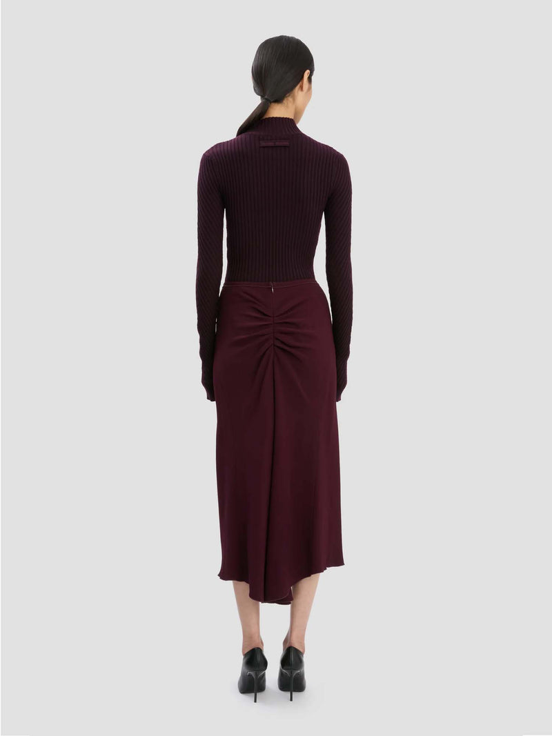 Victoria Beckham Ribbed Long Sleeve Polo