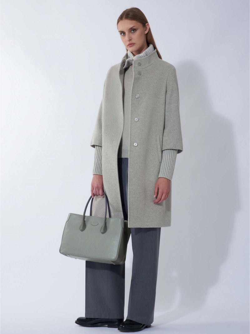 Cinzia Rocca Two Tone Leather Tote Bag