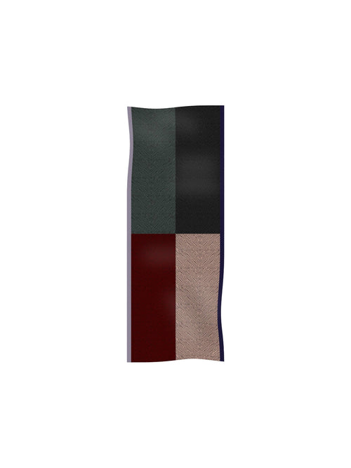 Cinzia Rocca Silk Twill Scarf with Herringbone Pattern