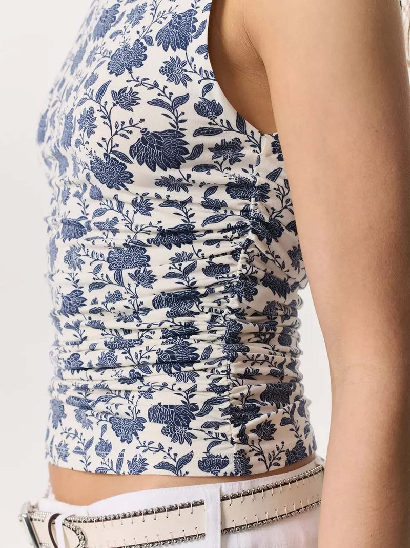 Rag &amp; Bone Luca Floral Shirred Tank
