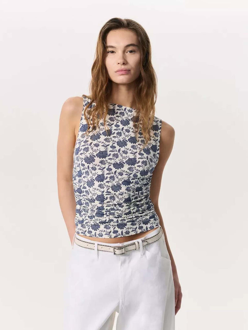 Rag &amp; Bone Luca Floral Shirred Tank