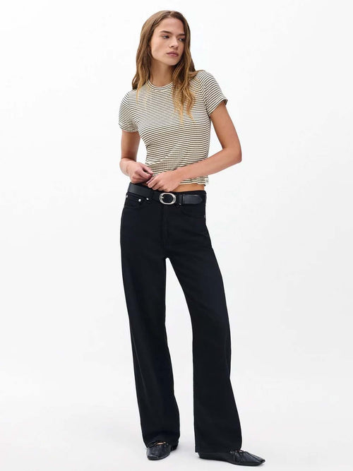 Rag &amp; Bone Luca Striped Ribbed Baby Tee