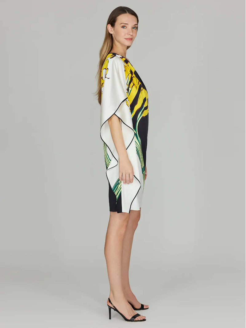 Mi Jong Lee Calla Lily One Shoulder Dress