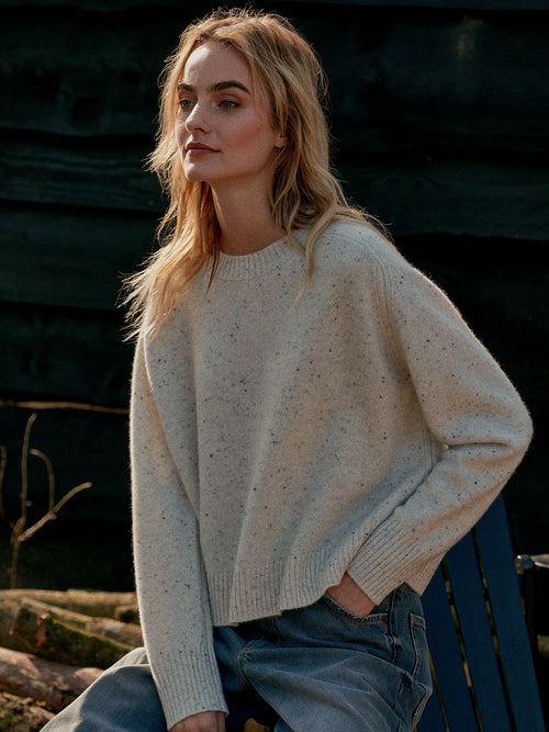 Repeat Tweed Crewneck Sweater