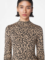 Frame Jacquard Turtleneck Sweater Dress