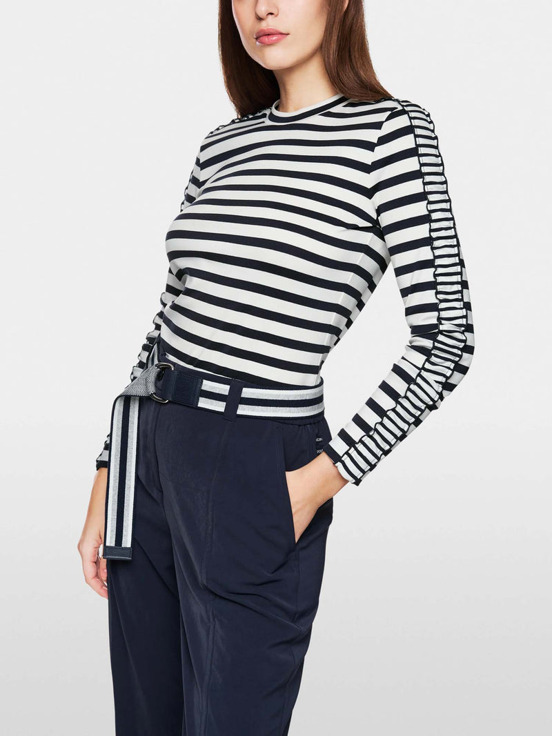Marc Cain Sports Maritime Long Sleeve Stripe Top