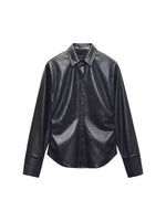Rag &amp; Bone Leah Faux Leather Shirt