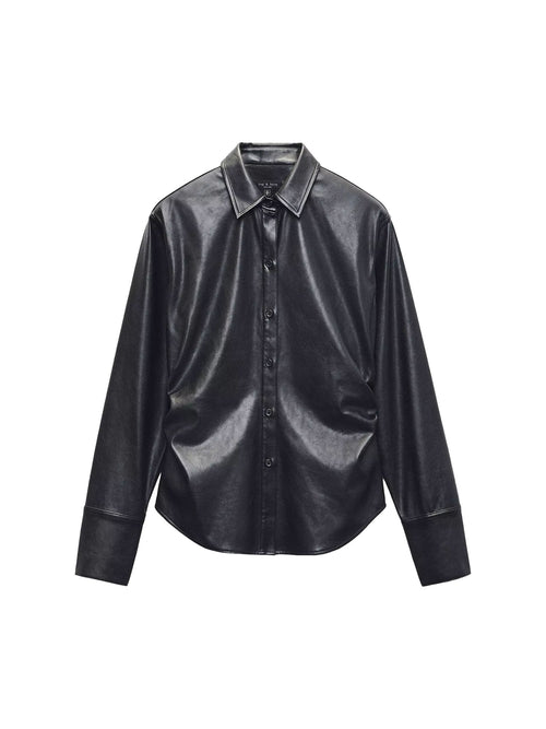 Rag &amp; Bone Leah Faux Leather Shirt