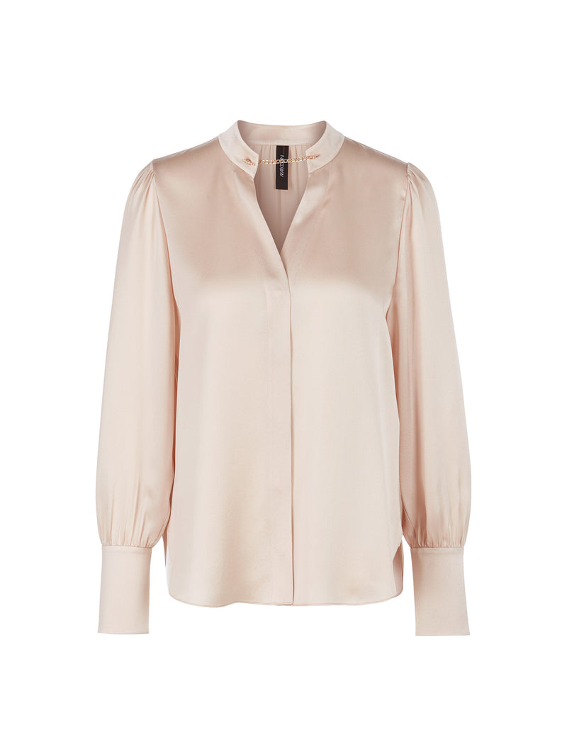 Marc Cain Satin Blouse with Collar Chain