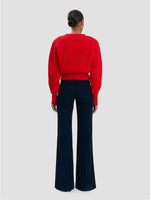 Victoria Beckham Rib Detail Cropper Jumper