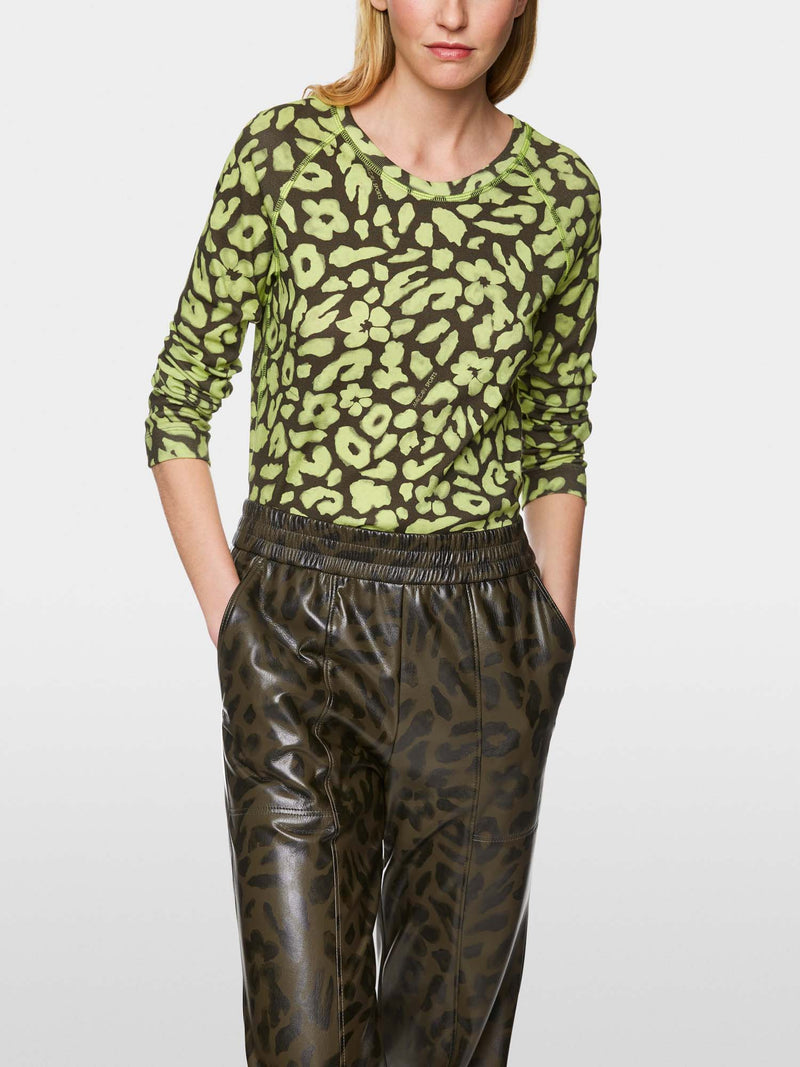 Marc Cain Sports Long Sleeved Leopard Print Top