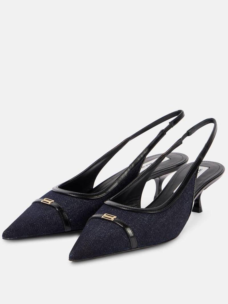 Victoria Beckham Pointy Slingback Kitten Heel