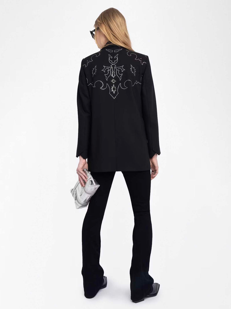 Zadig &amp; Voltaire Viva Strass Western Blazer