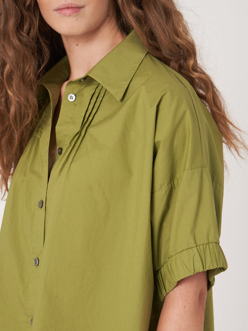 Repeat Loose Fit Button-Down Blouse