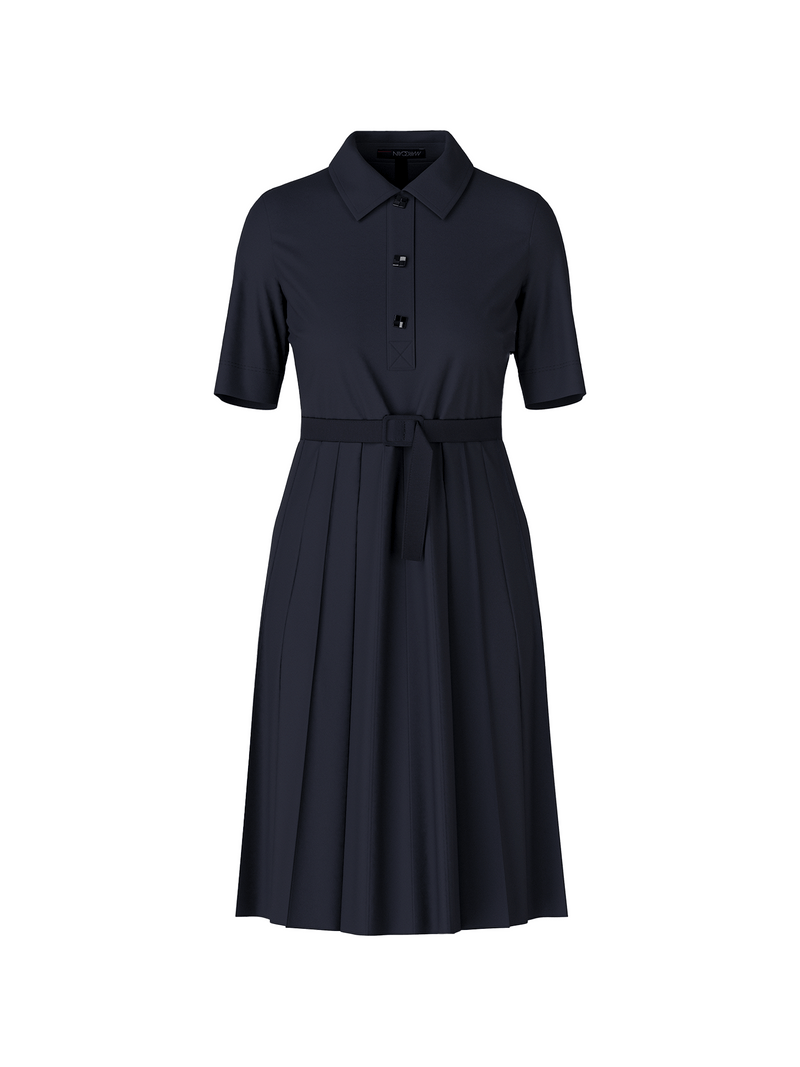 Marc Cain Polo Dress with Pleated Skirt