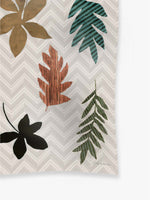 Cinzia Rocca Wool Scarf with Geometric Leaf Pattern