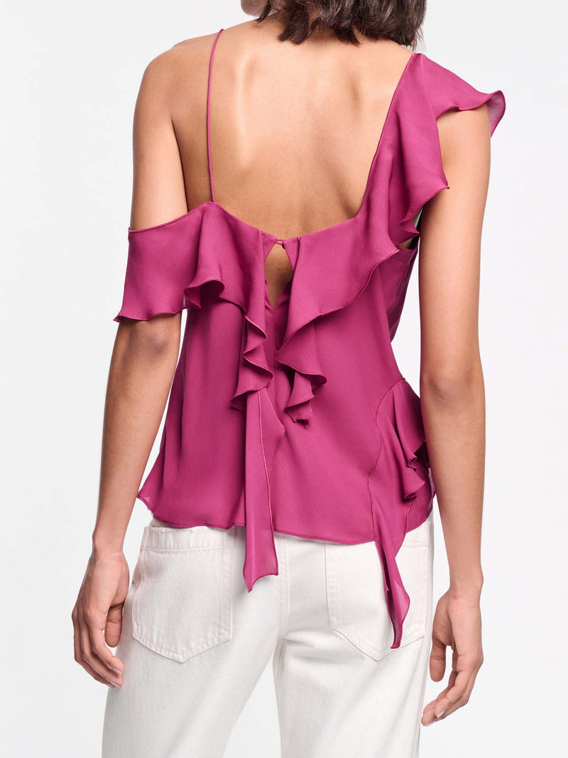 Dorothee Schumacher Sheer Twist I Top with Ruffle