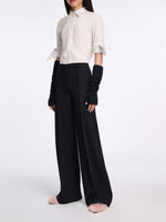 Dorothee Schumacher Emotional Essence Wide Leg Piped Trim Pants