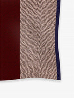 Cinzia Rocca Silk Twill Scarf with Herringbone Pattern