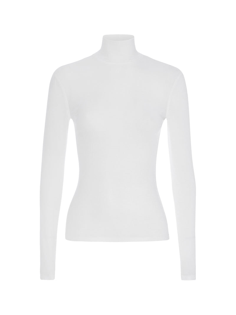 Frame Rib Turtleneck Top