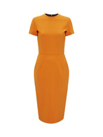 Victoria Beckham Dart Detail Fitted T-Shirt Dress Mandarin