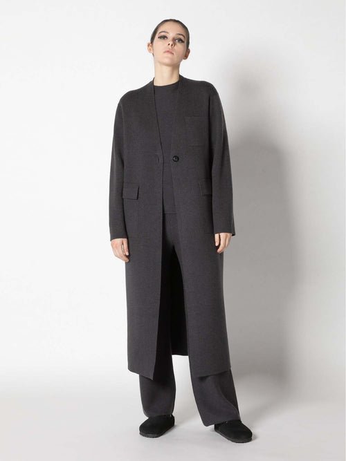 Sminfinity Double Face Maxi Coat Coal