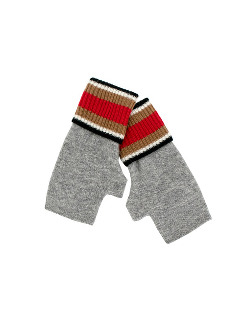 Mitchie's Knit Gloves with Contrast Border Stripes
