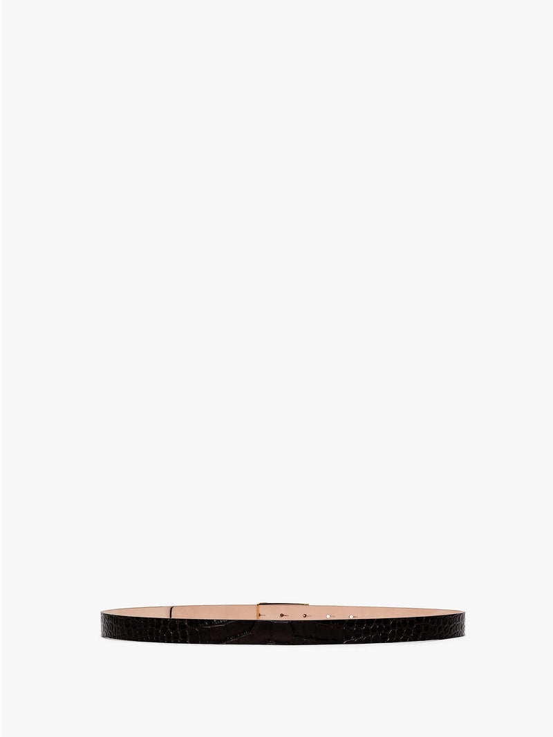 Victoria Beckham Croc Embossed Regular Frame Belt