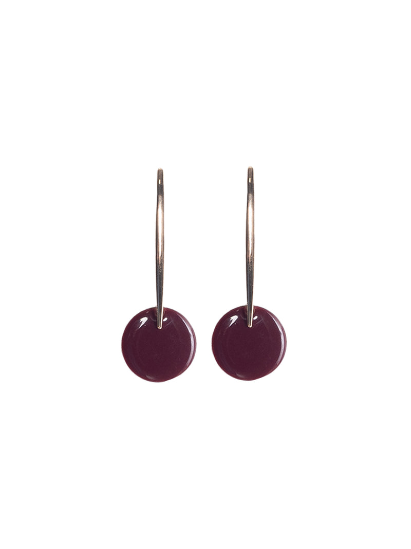 Terrena Enamelled Brass Drop Earrings