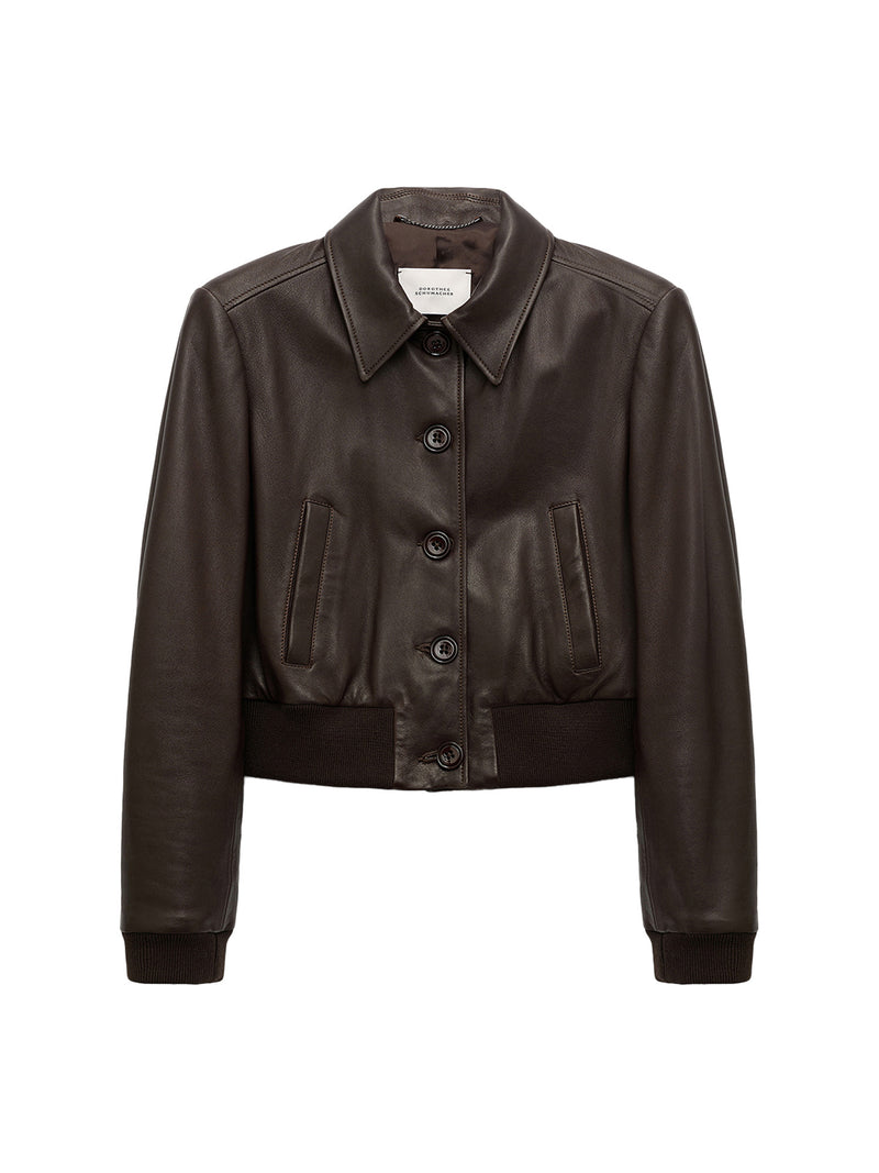 Dorothee Schumacher Sleek Statement Leather Mini Jacket