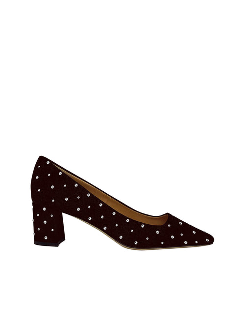 Arteana Ravenna 50 Suede Pump with Metallic Studs