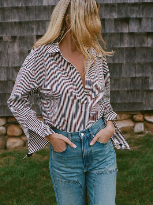 Veronica Beard Draymond Striped Shirt