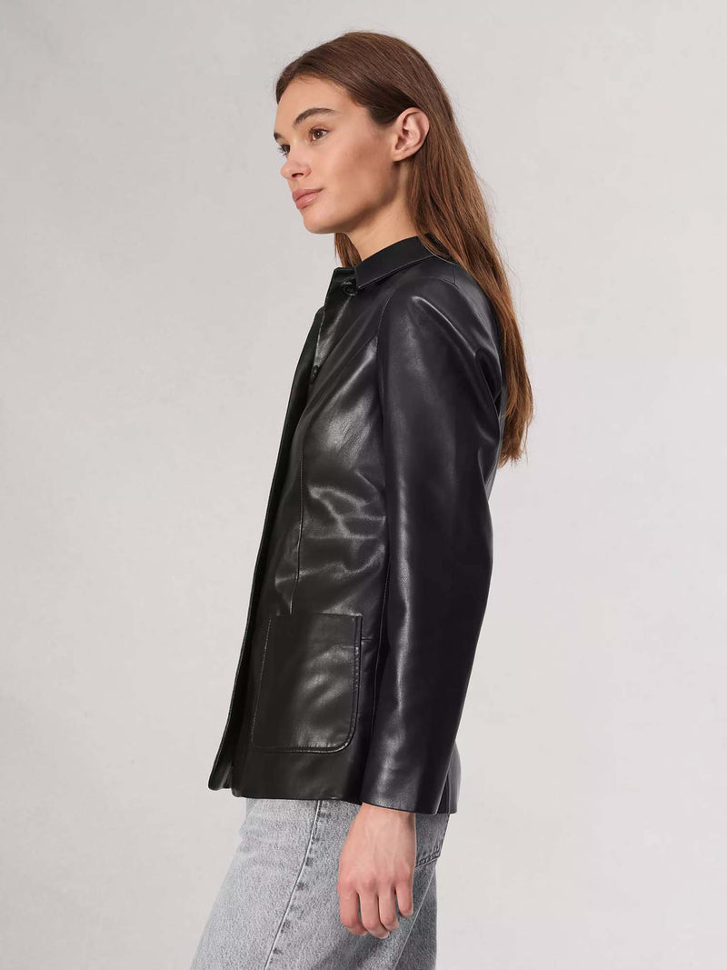 Rag &amp; Bone Drew Faux Leather Blazer