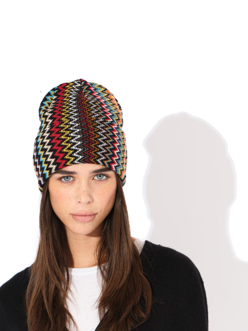 Missoni Beanie in Zigzag Pattern