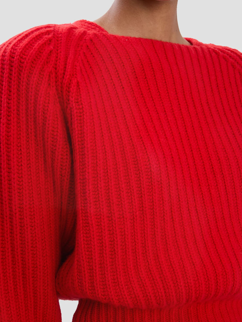 Victoria Beckham Rib Detail Cropper Jumper