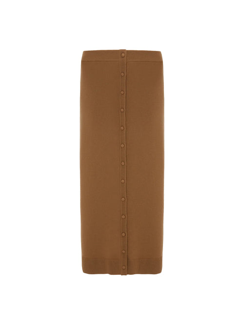 Victoria Beckham Button Detail Midi Skirt