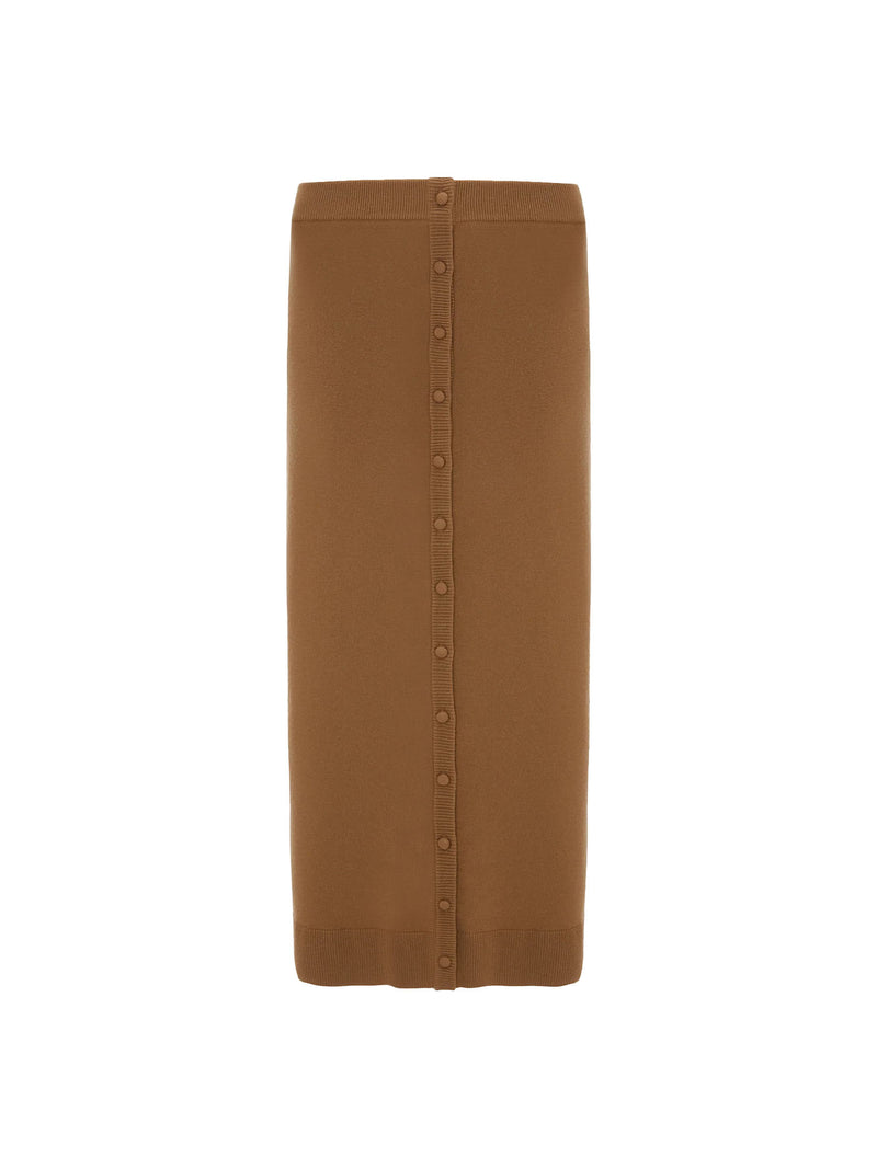 Victoria Beckham Button Detail Midi Skirt