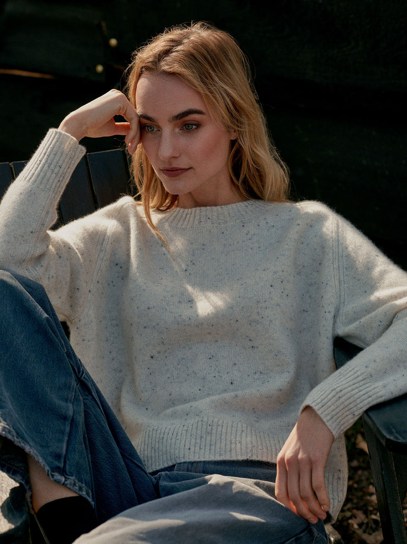 Repeat Tweed Crewneck Sweater