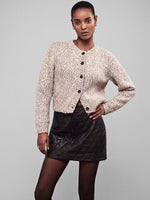 Frame Quilted Leather Skirt