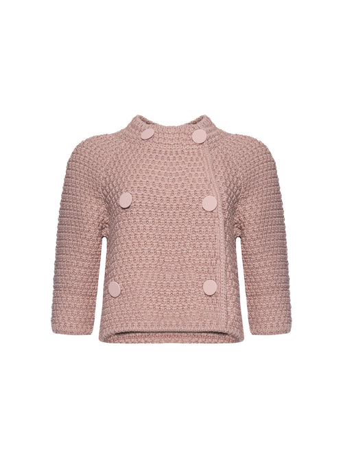 N&deg;21 Waffle Knitted Cropped Jacket